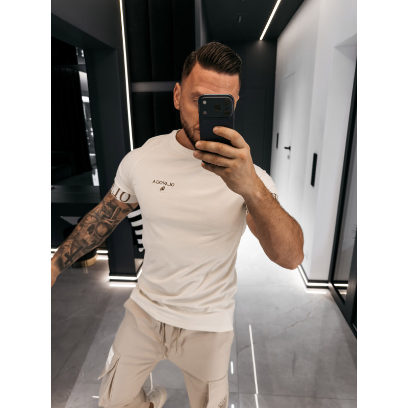 T-shirt męski SKYJUE 2026 - Ecru S